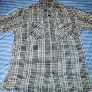 Hurley Men's button up short sleeve collar-Large-Used
